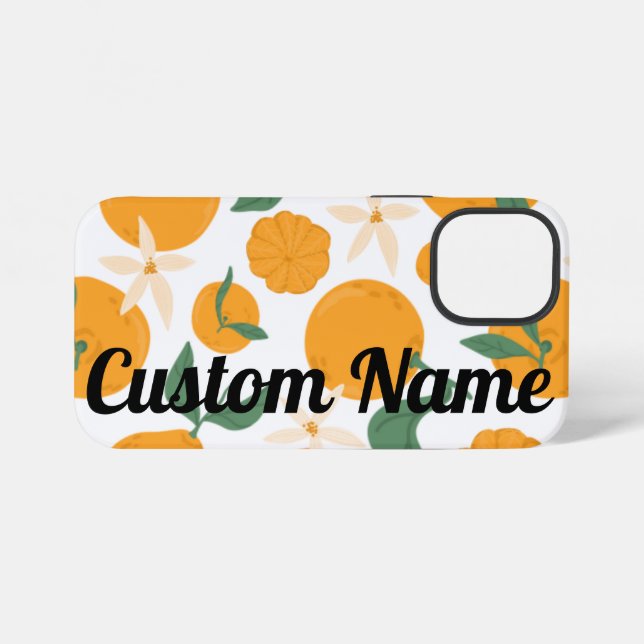 Fun Fruity Orange iPhone Case Cutie Clementine (Back Horizontal)