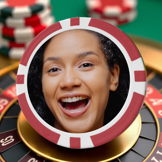 Fun Full Face Close Up Selfie Photo Poker Chips (Creator Uploaded)