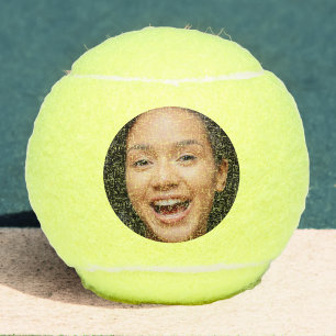 Fun Full Face Close Up Selfie Photo Tennis Balls