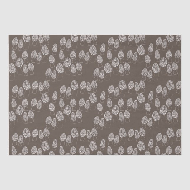 Fun Fungi Morel Mushrooms Pattern Gift  Tissue Paper (Front)