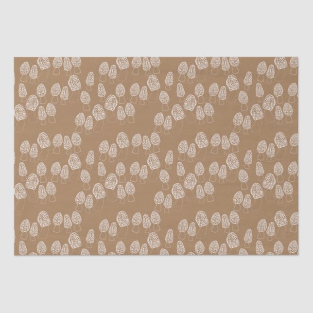 Fun Fungi Morel Mushrooms Pattern Gift  Tissue Paper (Front)
