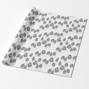Fun Fungi Morel Mushrooms Pattern Gift Wrapping Paper