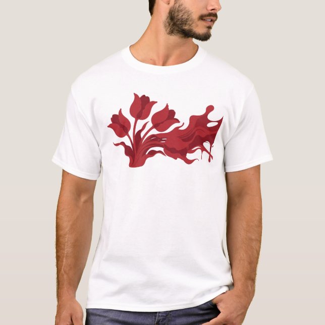 Fun & Funky ABSTRACT FLOWER Custom Creation T-Shirt (Front)