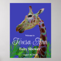Fun funky colourful Giraffe Baby Shower Foam Boar