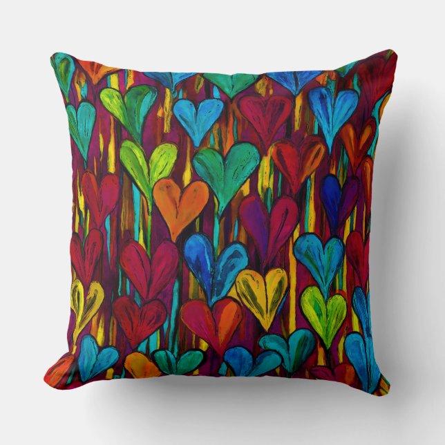 Fun Funky Hippie Inspired Pattern Cushion (Front)