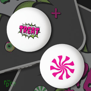 Fun Funky Peppermint Candy ‘Treat’ Customisable Ping Pong Ball