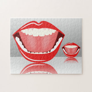 Fun Funny Cool Laughing Big Mouth Jigsaw Puzzle