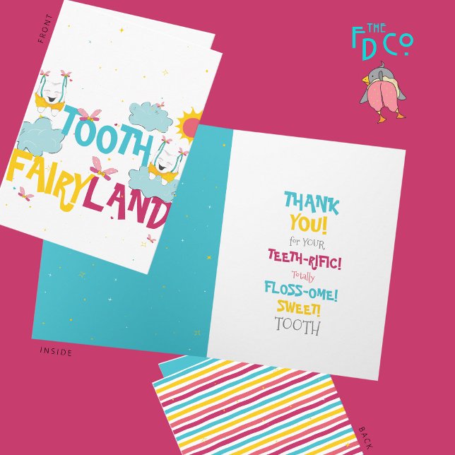 Fun Funny Cute Tooth Fairy Thank You Pun Card (Creator Uploaded)