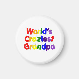 Fun Funny Grandfathers : World's Craziest Grandpa Magnet