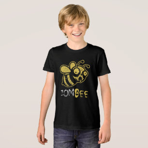 Fun Funny Halloween Spooky Bee Zombie   Tri-Blend Shirt