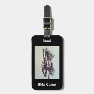 Fun Galluping horse drawing on luggage tag
