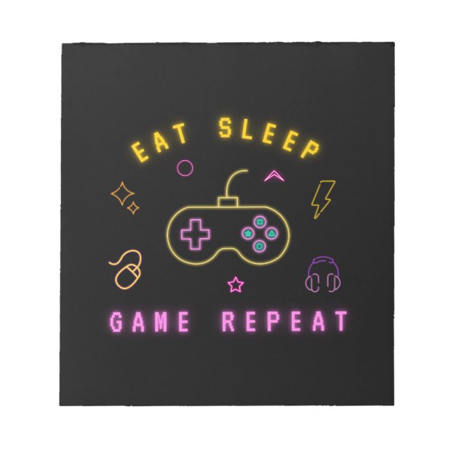 fun game for kids - funny cute design for school notepad (Front)
