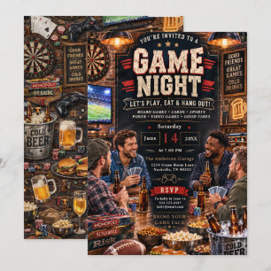 Fun Game Night Gathering Invitation