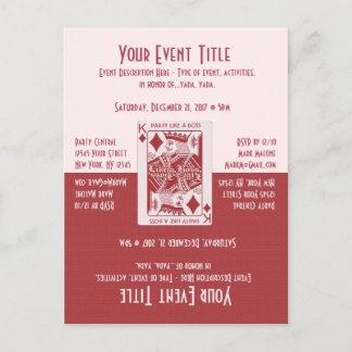 Fun Game Night Party Invitation Postcard