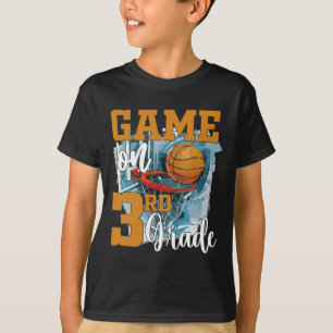 Fun Game On 3rd Grade Basketball Back To School Gi T-Shirt