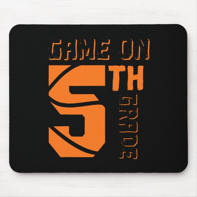 Fun Game On 5th Grade Basketball First Day Of Scho Mouse Pad (Front)