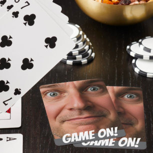 Fun Game On Photo Personalised Poker Playing Cards