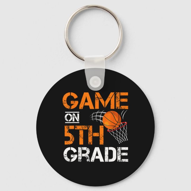 Fun Games On Fifth Grade Bysketbyll First Day Of S Key Ring (Front)