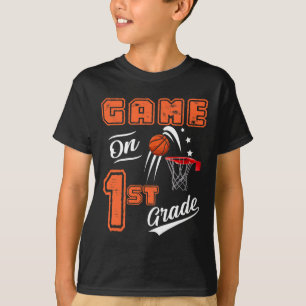 Fun Games On First Grade Bysketbyll First Day Of S T-Shirt