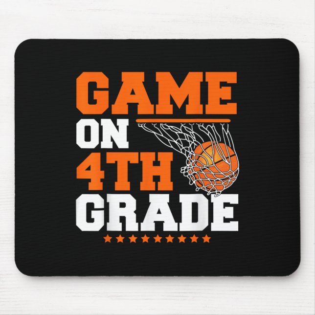 Fun Games On Fourth Grade Basketball First Day Of  Mouse Pad (Front)