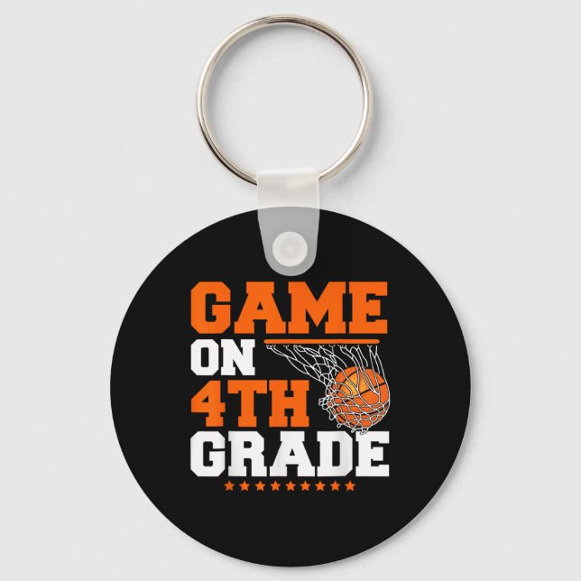 Fun Games On Fourth Grade Bysketbyll First Day Of  Key Ring (Front)