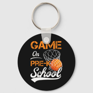 Fun Games On Pre-k Basketball First Day Of School Key Ring