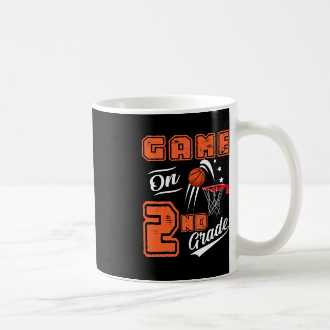 Fun Games On Second Grade Basketball First Day Of  Coffee Mug (Right)