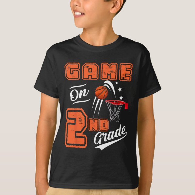 Fun Games On Second Grade Basketball First Day Of  T-Shirt (Front)