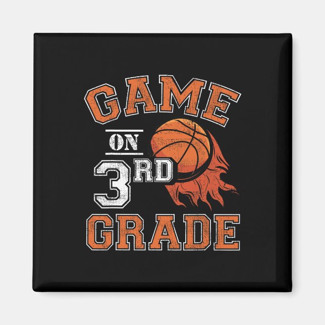 Fun Games On Third Grade Basketball First Day Of S Magnet (Front)