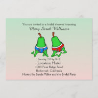 Fun Gay Pear Bridal Shower Invitation