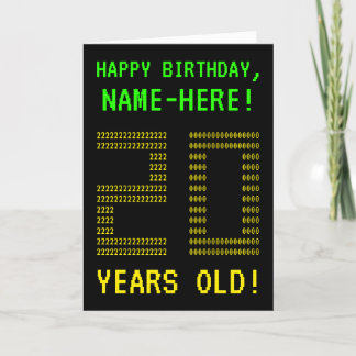 Fun, Geeky, Nerdy "20 YEARS OLD!" Birthday Card