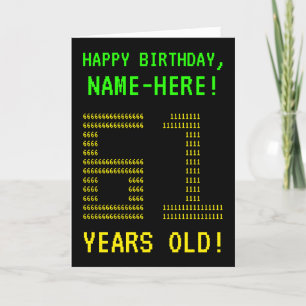 Fun, Geeky, Nerdy "61 YEARS OLD!" Birthday Card