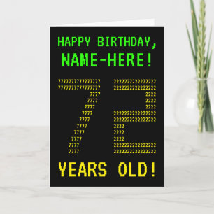 Fun, Geeky, Nerdy "72 YEARS OLD!" Birthday Card