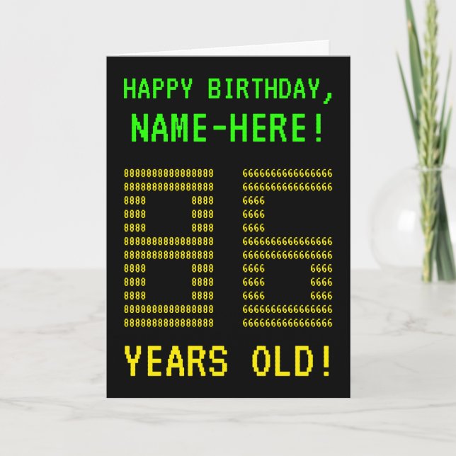 Fun, Geeky, Nerdy "86 YEARS OLD!" Birthday Card (Front)