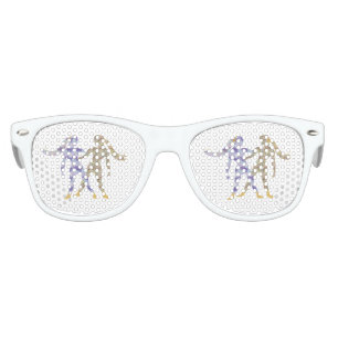 Fun Gemini with Gold & Glitter Zodiac Kids Sunglasses