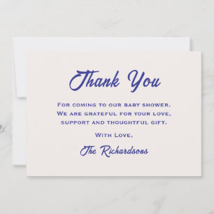 Fun Gender Neutral We're Over The Moon Baby Shower Thank You Card