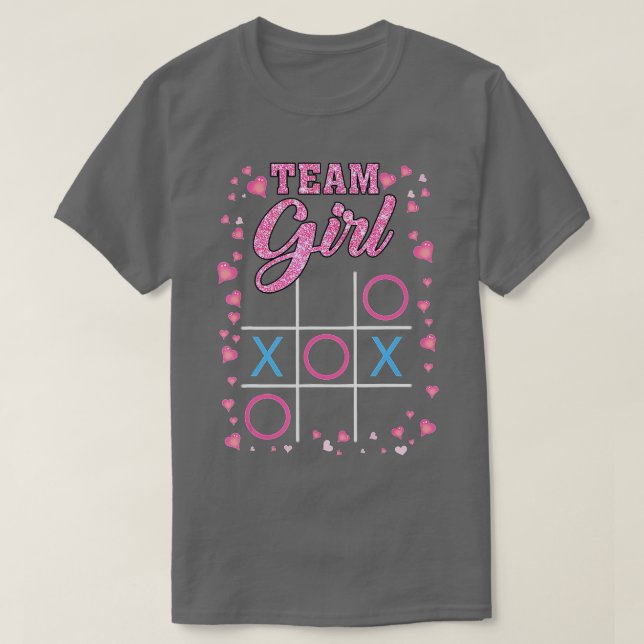 Fun Gender Reveal Baby Shower Party Team Girl Men  T-Shirt (Design Front)