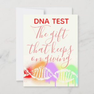 Fun Genealogy DNA Test the Gift that Keeps Giving Postcard