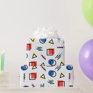 Fun Geometric Shapes Modern Graphic Art Wrapping Paper