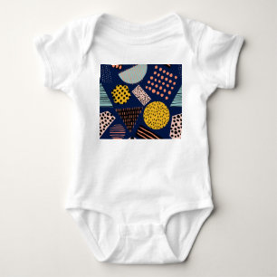Fun Geometry: Abstract Multicolor Pattern Baby Bodysuit