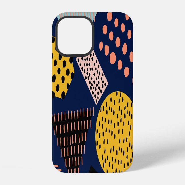 Fun Geometry: Abstract Multicolor Pattern iPhone Case (Back)