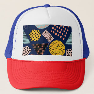 Fun Geometry: Abstract Multicolor Pattern Trucker Hat
