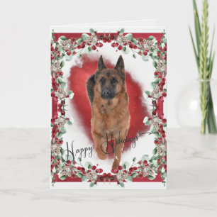 Fun German Shepherd Holiday Photo Card