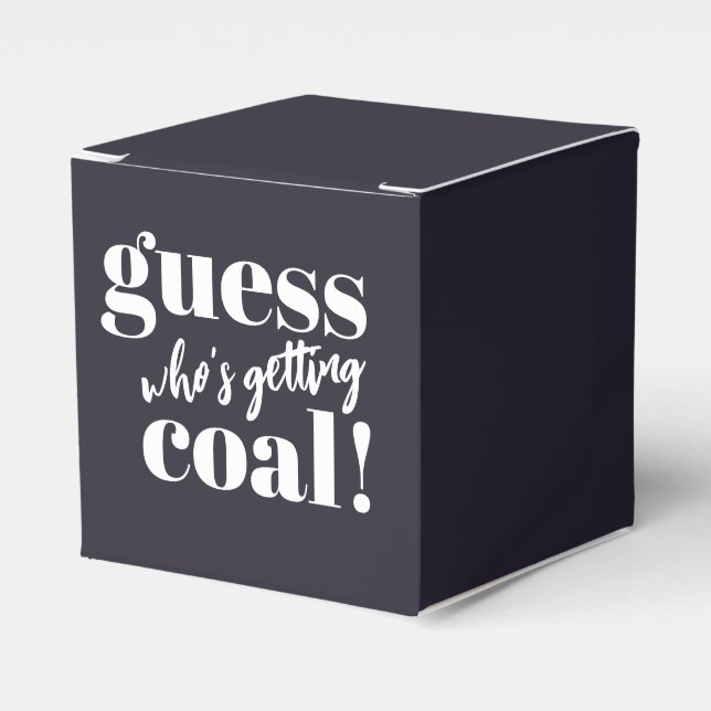 Fun Getting Coal Christmas Favour Box (Front Side)