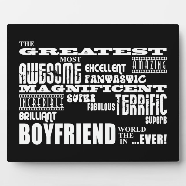 Fun Gifts for Boyfriends : Greatest Boyfriend Plaque (Front)