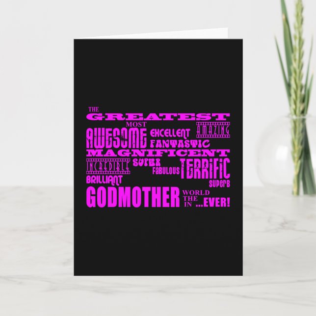 Fun Gifts for Godmothers : Greatest Godmother Card (Front)