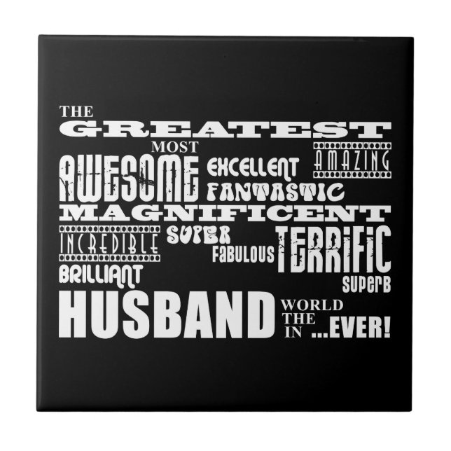 Fun Gifts for Husbands : Greatest Husband Tile (Front)