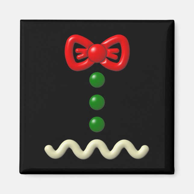 Fun Gingerbread Man Costume Halloween Gift  Magnet (Front)
