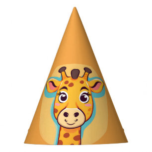 Fun giraffe Face safari Wild jungle Birthday Party Party Hat