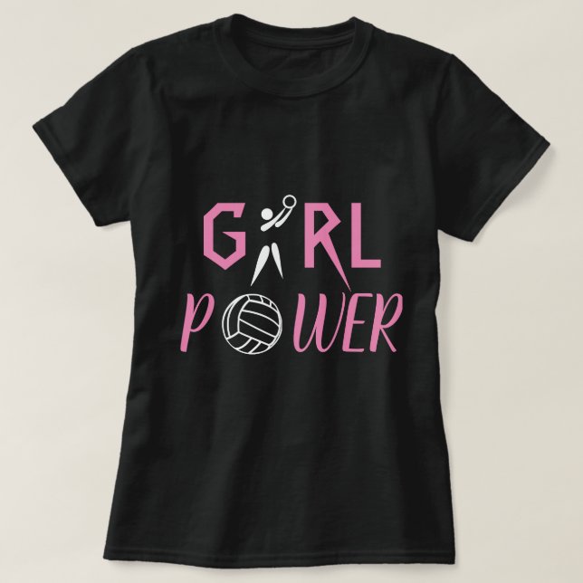 Fun Girl Power Netball T-Shirt (Design Front)
